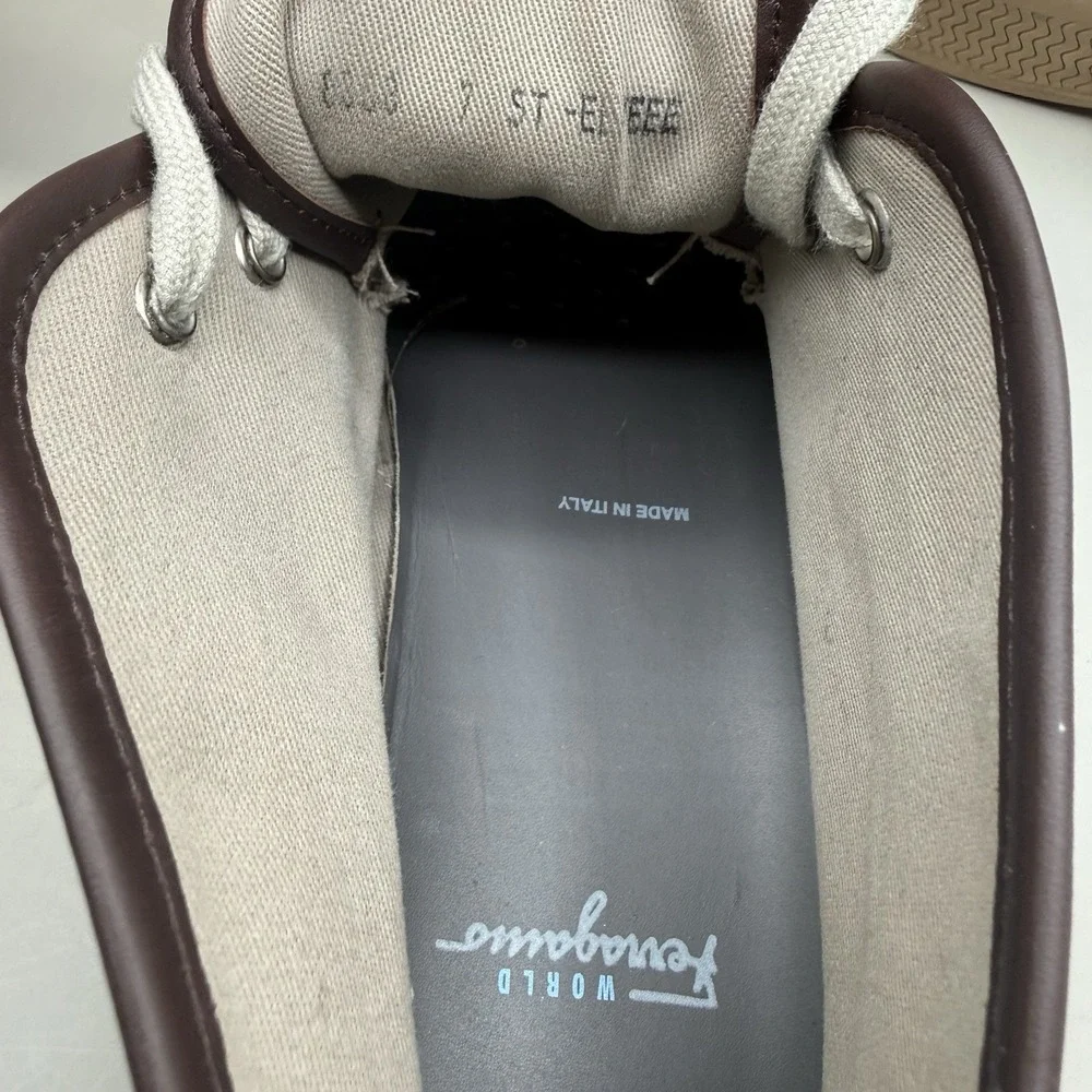 Salvatore Ferragamo‎ Mens Shoes Canvas Sneakers Size 7 Italy